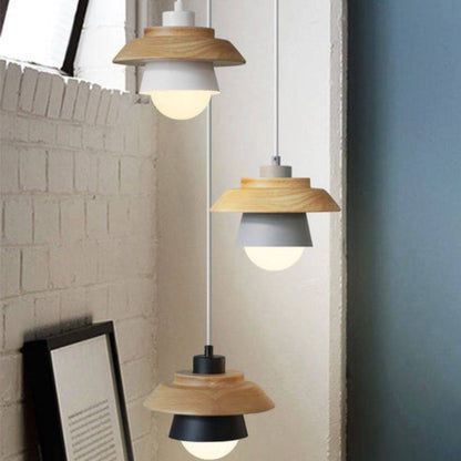 Natural Wood Hanging Light for Modern Interiors