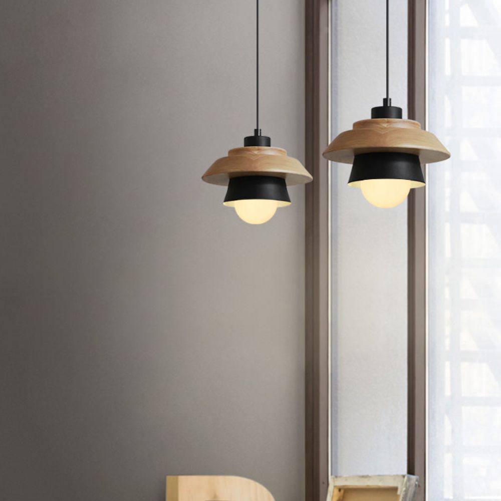 Natural Wood Hanging Light for Modern Interiors