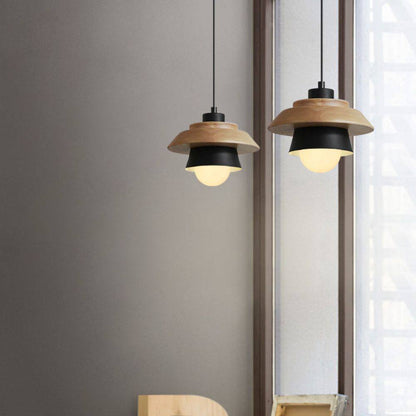 Natural Wood Hanging Light for Modern Interiors