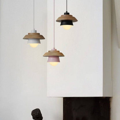 Natural Wood Hanging Light for Modern Interiors