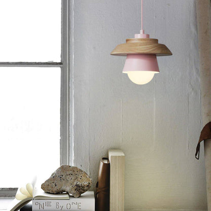 Natural Wood Hanging Light for Modern Interiors