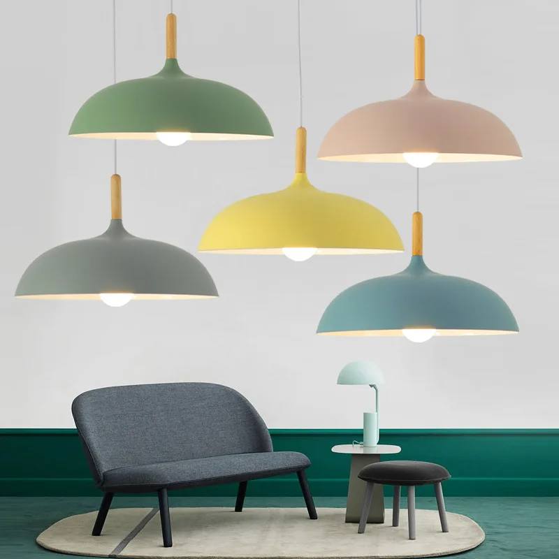 Scandi Glow Oak Pendant Light with Energy-Saving LED