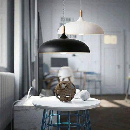 Scandi Glow Oak Pendant Light with Energy-Saving LED