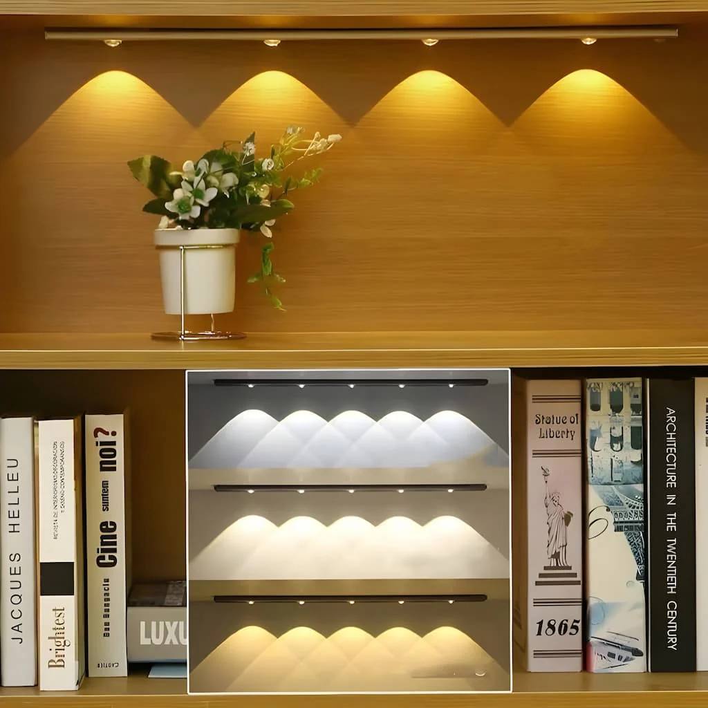Smart Motion-Activated LED Lamp with Rechargeable Battery