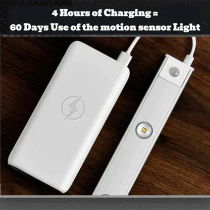 Smart Motion-Activated LED Lamp with Rechargeable Battery