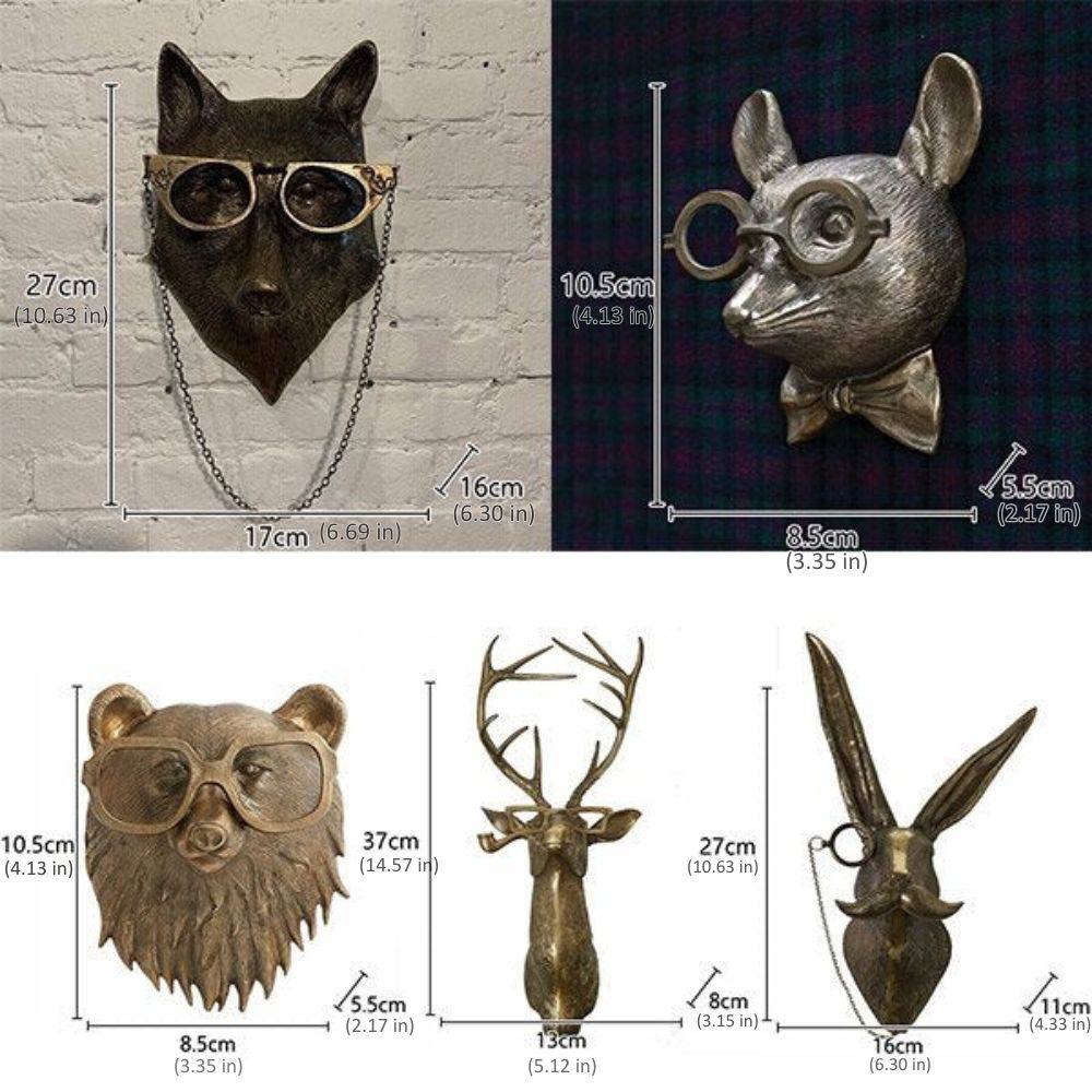 Whimsical Animal Head Wall Art for Vibrant Interiors