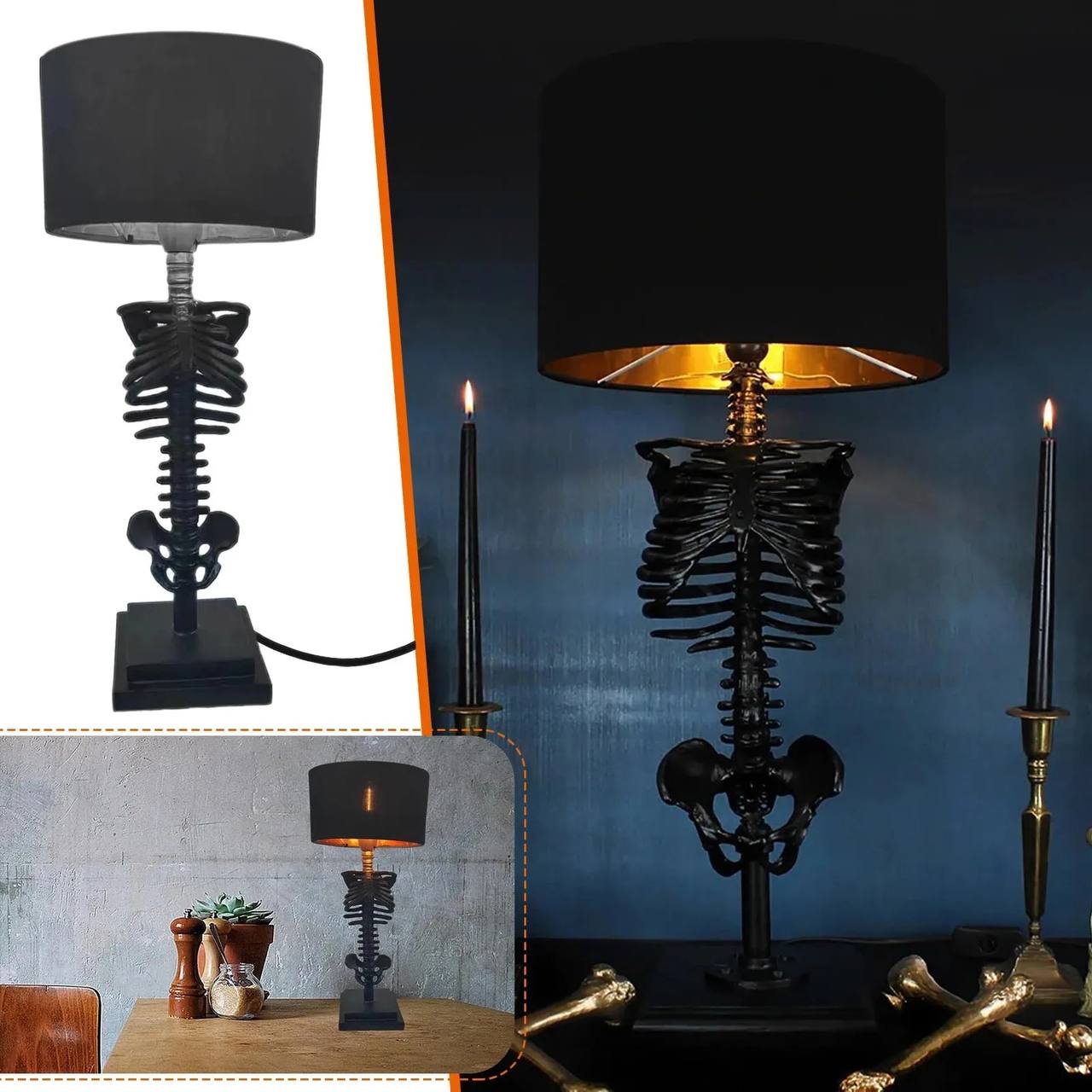 Artisan Bone Structure Table Light with Unique Design