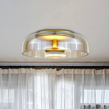 LuxeGlow LED Ceiling Fixture with Elegant Glass Finish