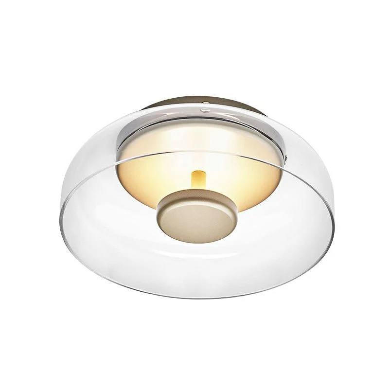 LuxeGlow LED Ceiling Fixture with Elegant Glass Finish