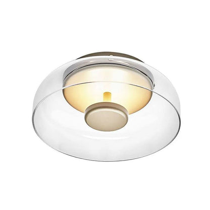 LuxeGlow LED Ceiling Fixture with Elegant Glass Finish