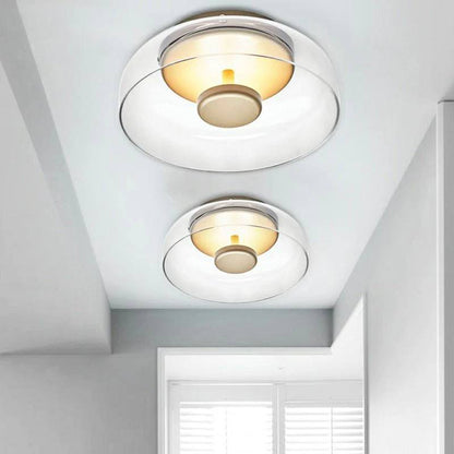 LuxeGlow LED Ceiling Fixture with Elegant Glass Finish