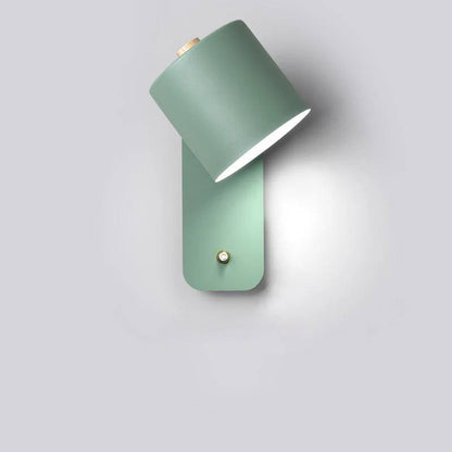 Sleek Metal Wall Lamp with Built-In Switch for Instant Light