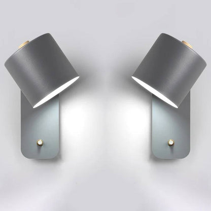 Sleek Metal Wall Lamp with Built-In Switch for Instant Light