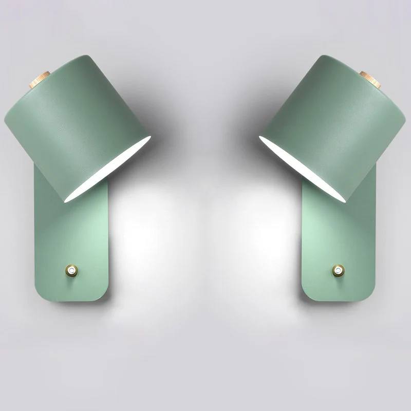 Sleek Metal Wall Lamp with Built-In Switch for Instant Light