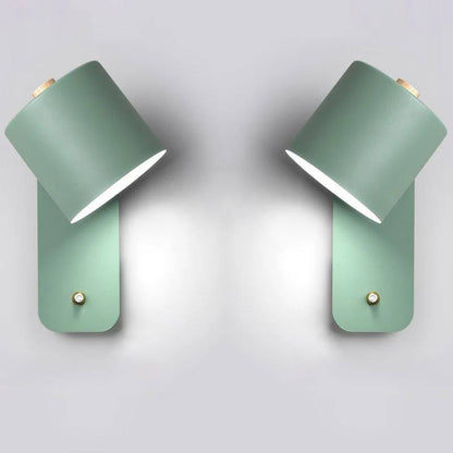 Sleek Metal Wall Lamp with Built-In Switch for Instant Light