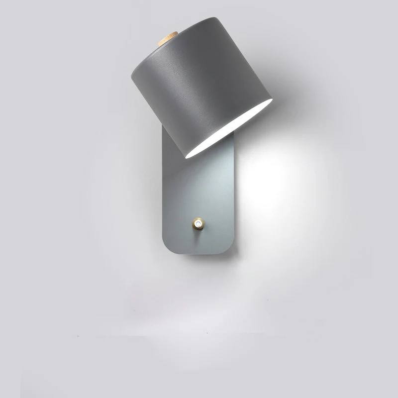 Sleek Metal Wall Lamp with Built-In Switch for Instant Light