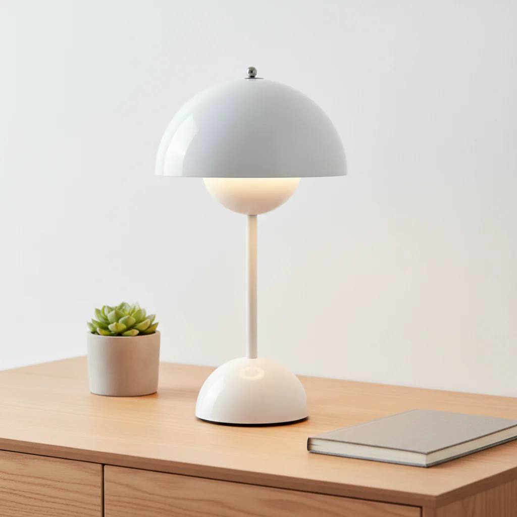 LuxeGlow Scandinavian Dimmable Bedside Table Lamp