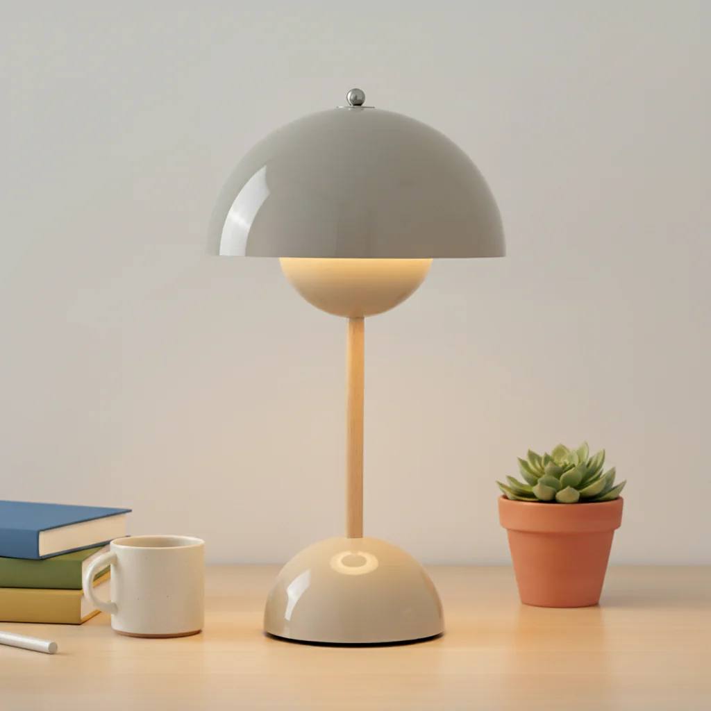 Sleek Adjustable Table Lamp with Stainless Steel Finish, 11.6 in Height