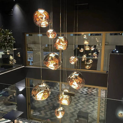 Artistic Multi-Light Pendant Fixture for Elegant Interiors