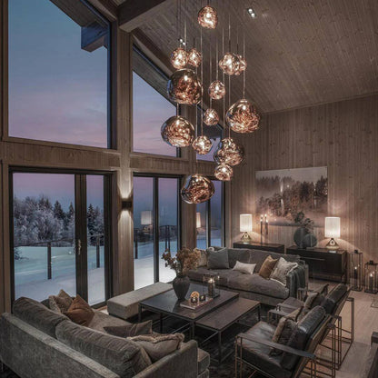 Artistic Multi-Light Pendant Fixture for Elegant Interiors