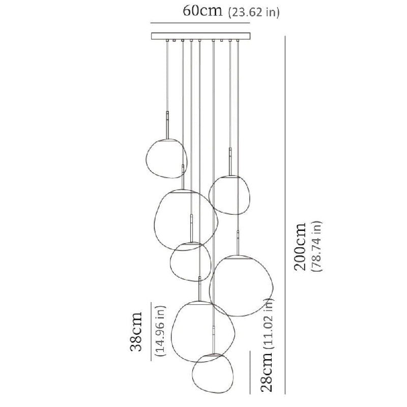 Artistic Multi-Light Pendant Fixture for Elegant Interiors