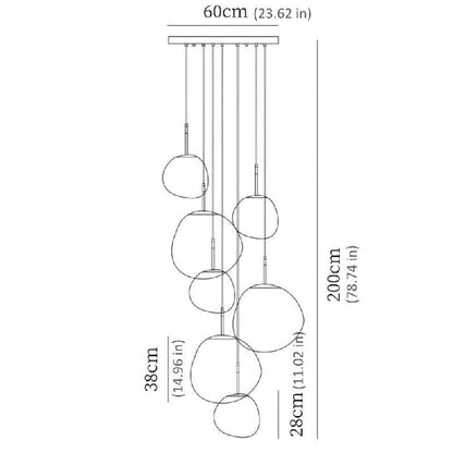 Artistic Multi-Light Pendant Fixture for Elegant Interiors