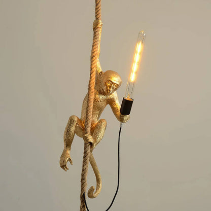 Artistic Monkey-Shaped Ceiling Lamp for Unique Interiors