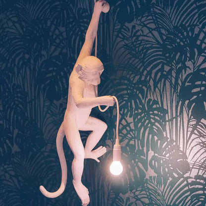 Artistic Monkey-Shaped Ceiling Lamp for Unique Interiors