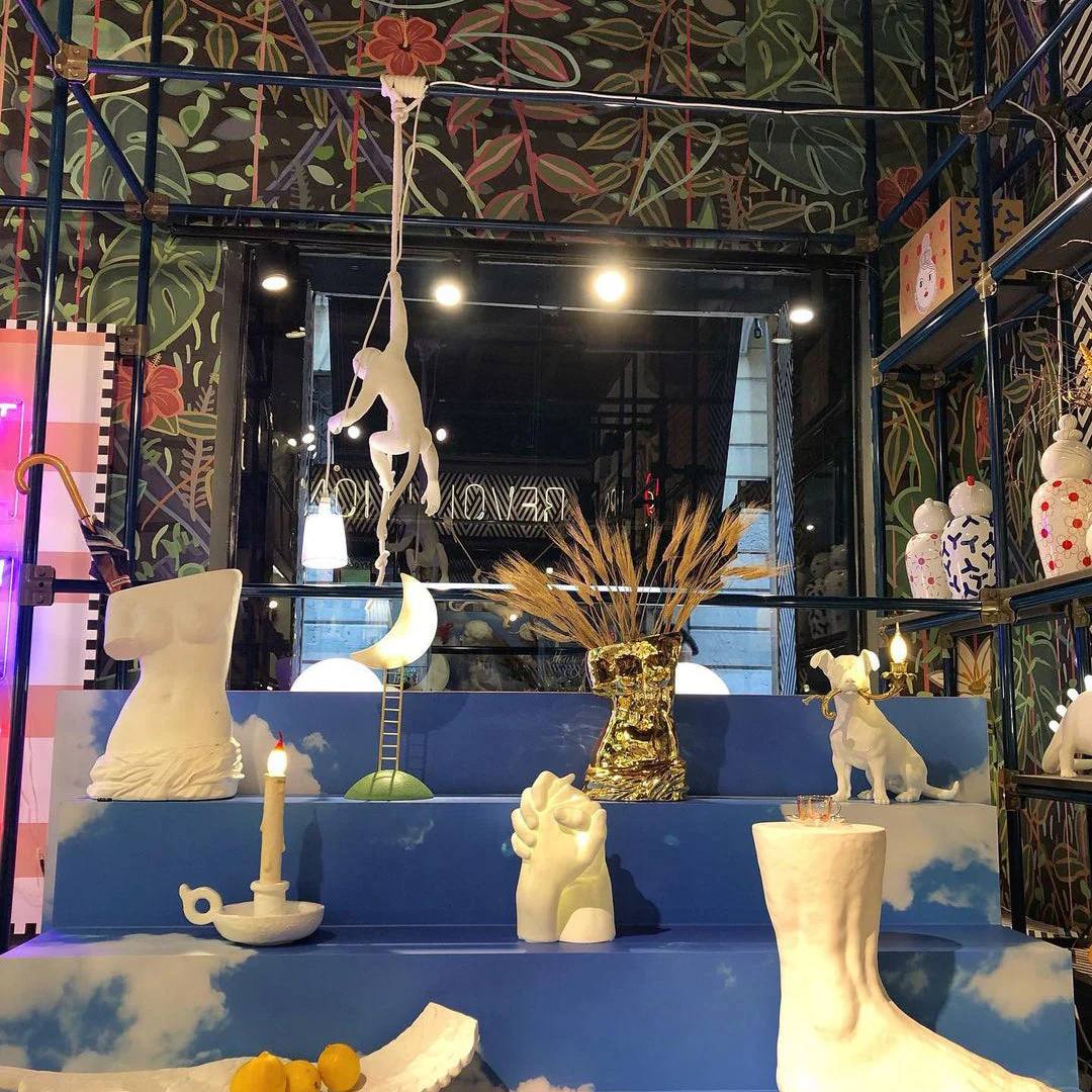 Artistic Monkey-Shaped Ceiling Lamp for Unique Interiors