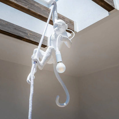 Artistic Monkey-Shaped Ceiling Lamp for Unique Interiors