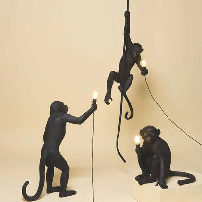 Artistic Monkey-Shaped Ceiling Lamp for Unique Interiors