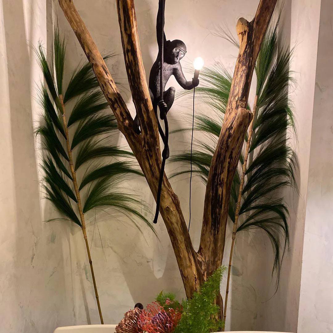 Artistic Monkey-Shaped Ceiling Lamp for Unique Interiors