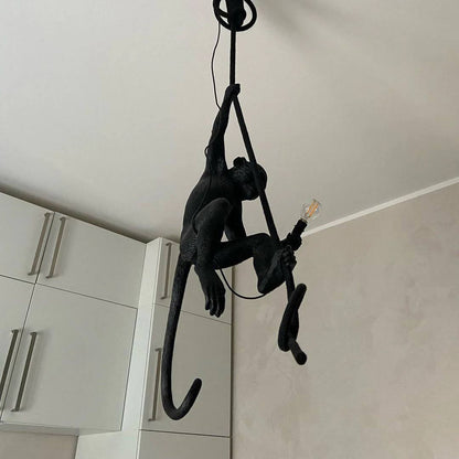 Artistic Monkey-Shaped Ceiling Lamp for Unique Interiors