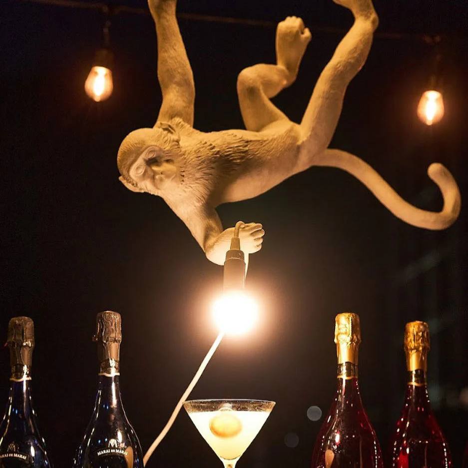 Artistic Monkey-Shaped Ceiling Lamp for Unique Interiors