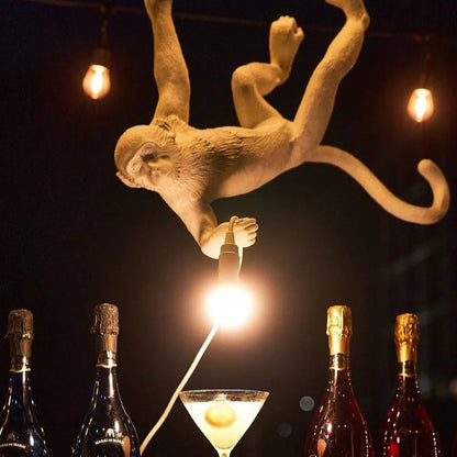 Artistic Monkey-Shaped Ceiling Lamp for Unique Interiors