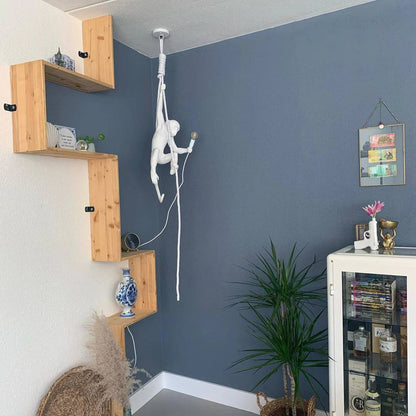 Artistic Monkey-Shaped Ceiling Lamp for Unique Interiors