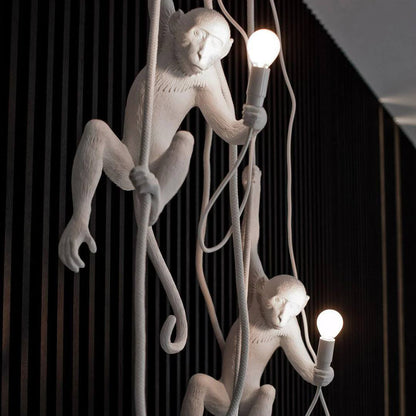 Artistic Monkey-Shaped Ceiling Lamp for Unique Interiors
