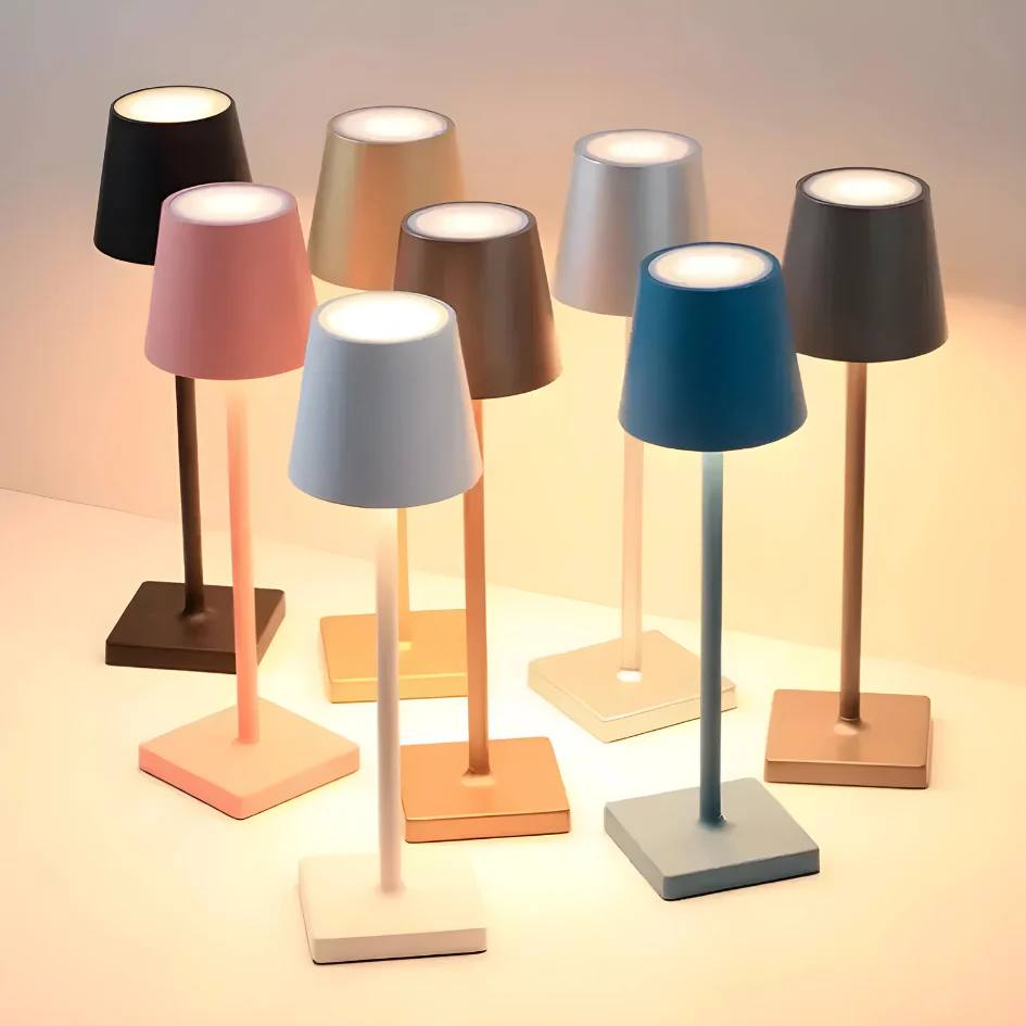 Portable LED Table Lamp with Rechargeable Battery - Minimalist Style