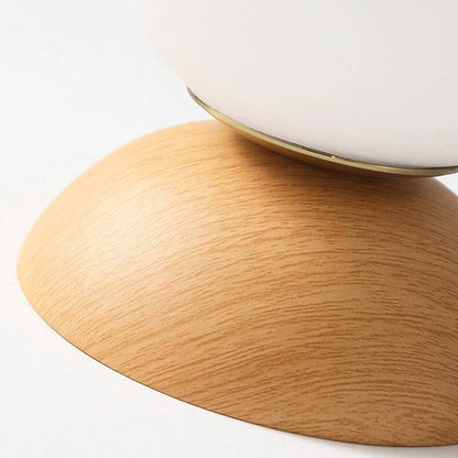 Elegant Globe Ceiling Fixture with Wood Finish