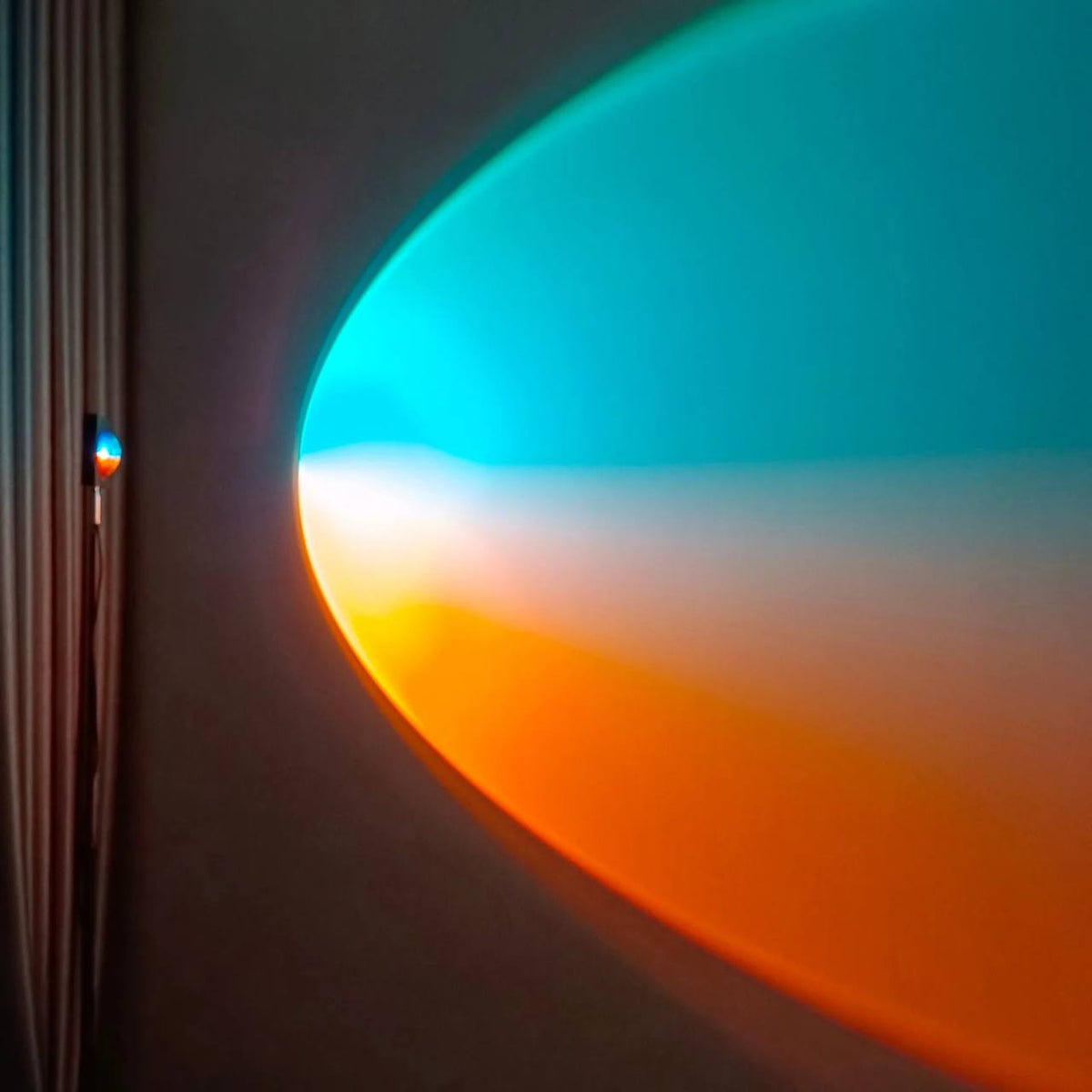 Mood-Enhancing LED Halo Projector Floor Lamp