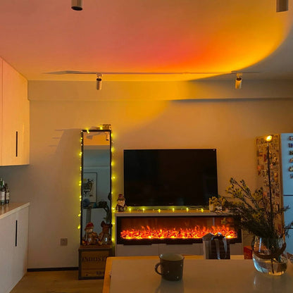 Mood-Enhancing LED Halo Projector Floor Lamp