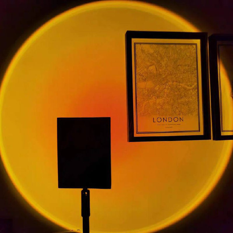 Mood-Enhancing LED Halo Projector Floor Lamp