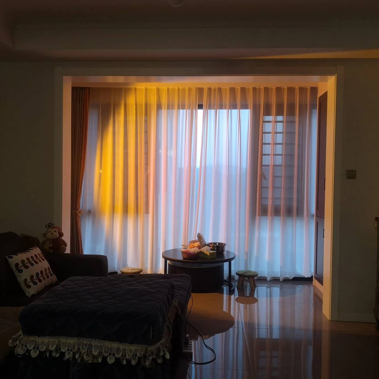 Mood-Enhancing LED Halo Projector Floor Lamp