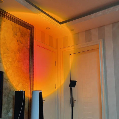 Mood-Enhancing LED Halo Projector Floor Lamp