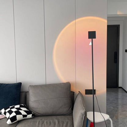Mood-Enhancing LED Halo Projector Floor Lamp