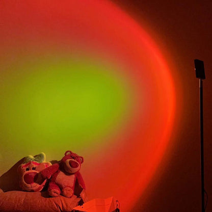 Mood-Enhancing LED Halo Projector Floor Lamp