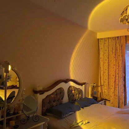 Mood-Enhancing LED Halo Projector Floor Lamp