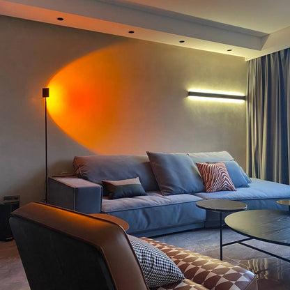 Mood-Enhancing LED Halo Projector Floor Lamp