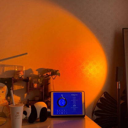 Mood-Enhancing LED Halo Projector Floor Lamp