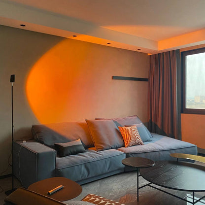 Mood-Enhancing LED Halo Projector Floor Lamp